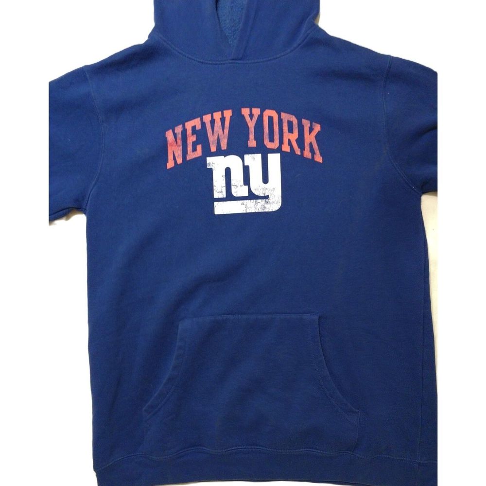 Unisex. Team Reebok. Size 18/20. XL. Ny Giants Logo. Graphic. Blue. Jersey. NFL.